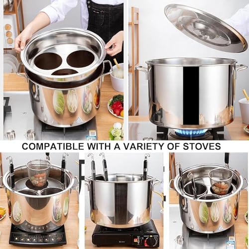 ZHDBD Pasta Cooker Set with Basket Insert and Lid