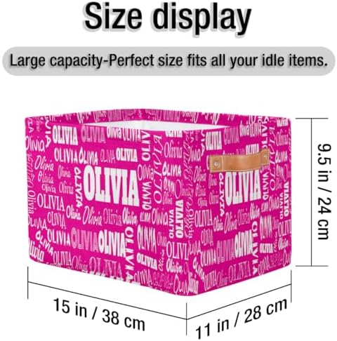 Personalized Foldable Storage Basket with Name