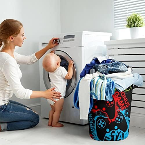 Red Game Joystick Collapse Laundry Bin