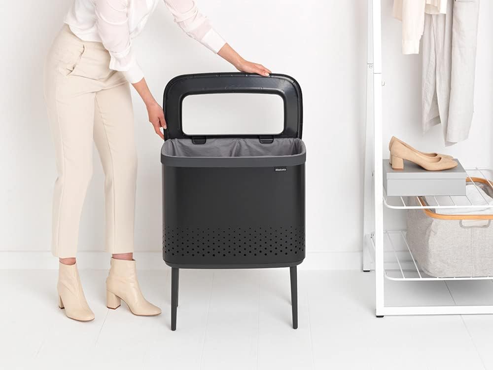Brabantia Bo Laundry Hamper Matt Black 16 Gal 1