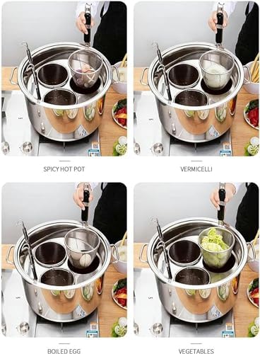 Stainless Steel Home Kitchen Pasta Pot with Colander and Divider Set