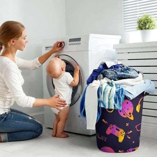 Seamless Play Pattern Laundry Hamper