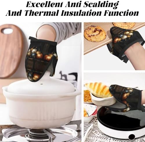 Mini Halloween Silicone Oven Mitts - Heat-Resistant Stylish Pumps