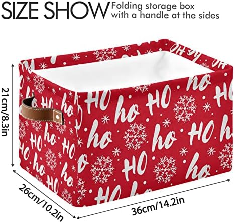 Ho White Christmas Storage Bin withHandles for Kids