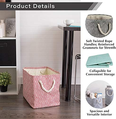 DII Chevron Woven Paper Storage Bin