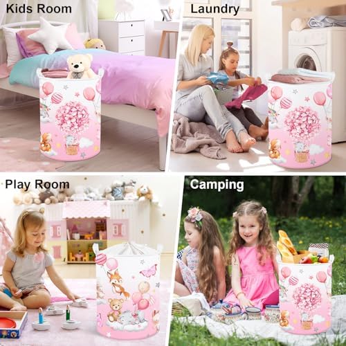 Clastyle Pink Balloon Animal Storage Basket