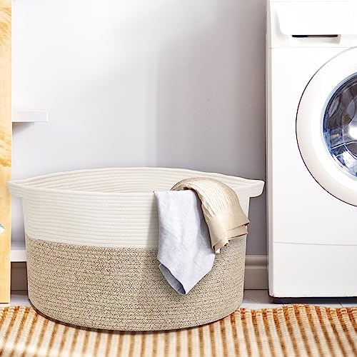 Fixwal Large Rope Laundry BasketSturdy Stylish Storage Basket