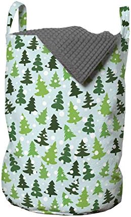 AmbesonneHeavy-Duty Storage Hamper for Laundry Books Organizing Pulleys