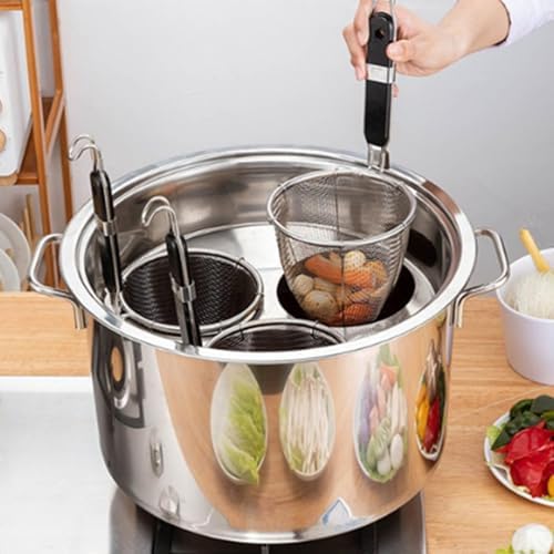 Pasta Cooker with 3 Strainer Baskets Set