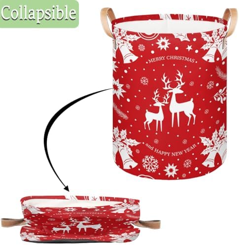 Heavy Duty Christmas Deer Collapsible Laundry Basket
