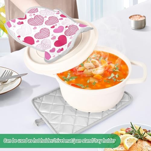 2-Piece Doodle Hearts Pot Holder Set