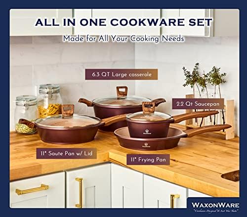German Coated 7pc Kitchen Cookware Set
