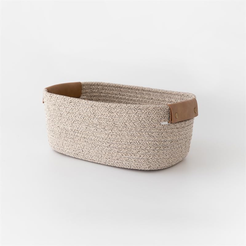 Namzi Boho Home Decor Light Brown Rope Storage Basket