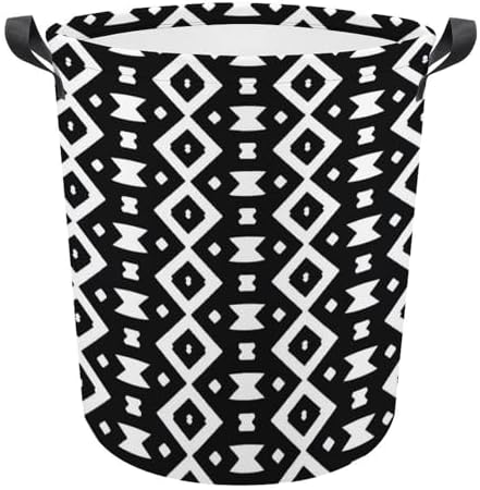 Monochrome Pattern Laundry Baskets Multi-functional Storage for Home Travel College