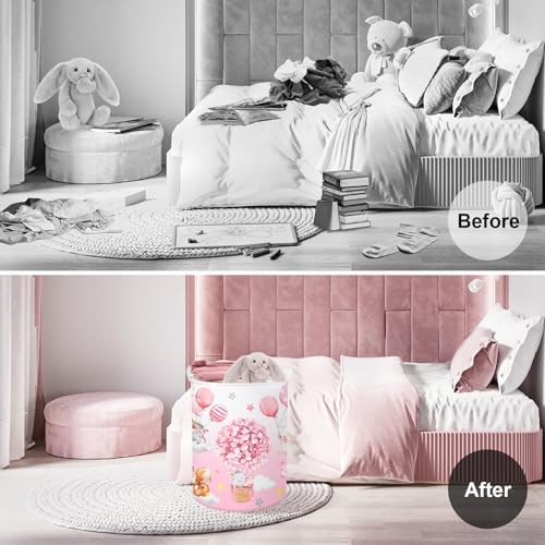 Clastyle Pink Balloon Animal Storage Basket