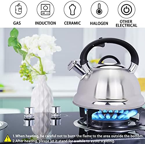 Masio 25 Quart Whistling Tea Kettle Stove-Top