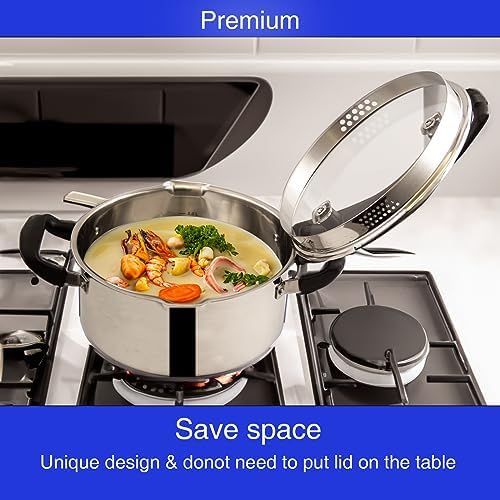 Stainless Steel Cookware Pasta Pot Durable dishwasher-safe