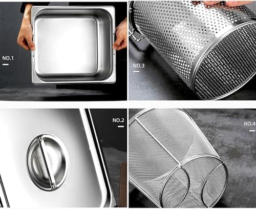 AttreX 4 Holes Square Pot with Colander