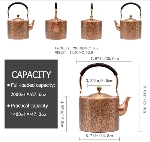 Sturdy Durable Copper Tea Pot