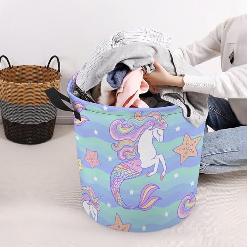 Seahorse Unicorn Starfish Laundry Basket