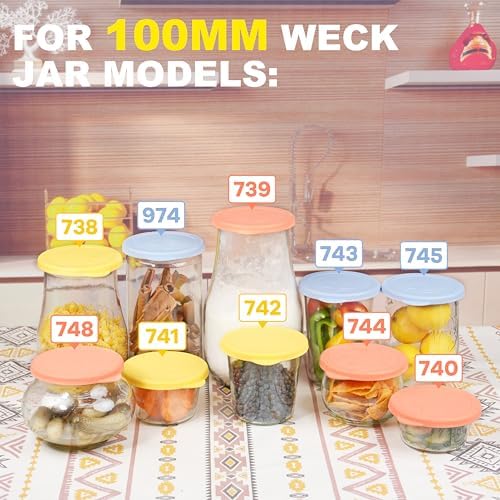 2 Pk 100mm Silicone Lids for Weck Jars