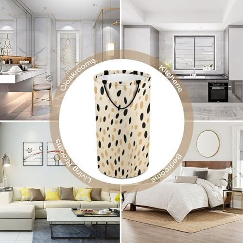 Leopard Print Laundry Basket 87L Extra Large Foldable with Handle