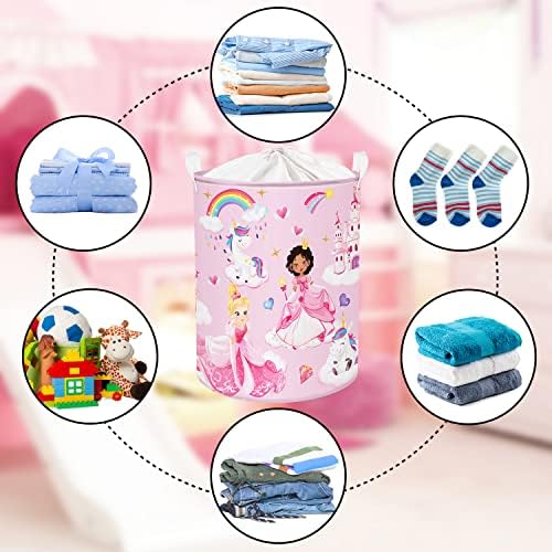 Clastyle Princess Unicorn Pink Girls Storage Basket