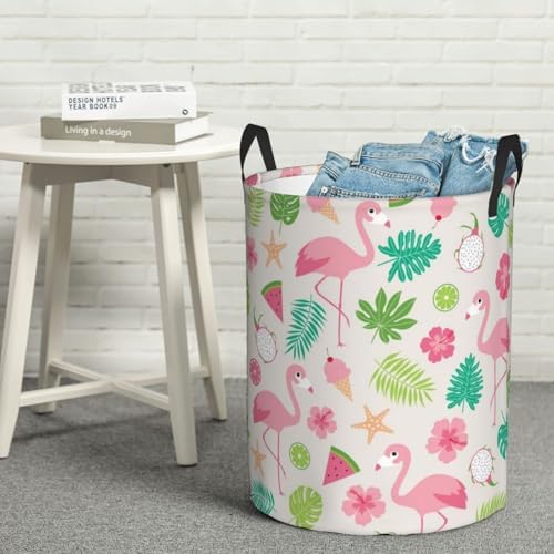 Tropical Animal Fruit Laundry Basket
