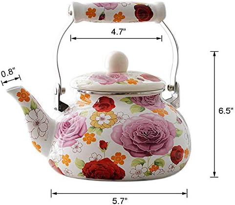 Your Home OLYTARU Enamel Teapot Floral