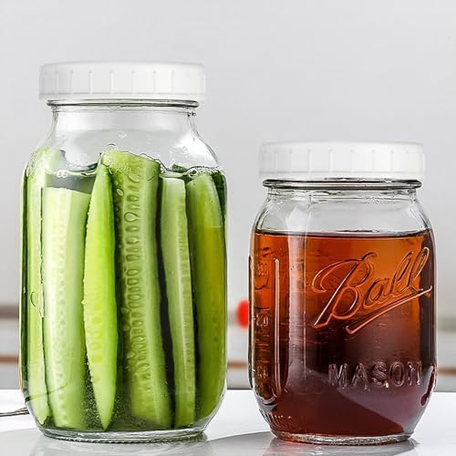 Wide Mouth Mason Jar Lids - Dishwasher Safe BPA-Free