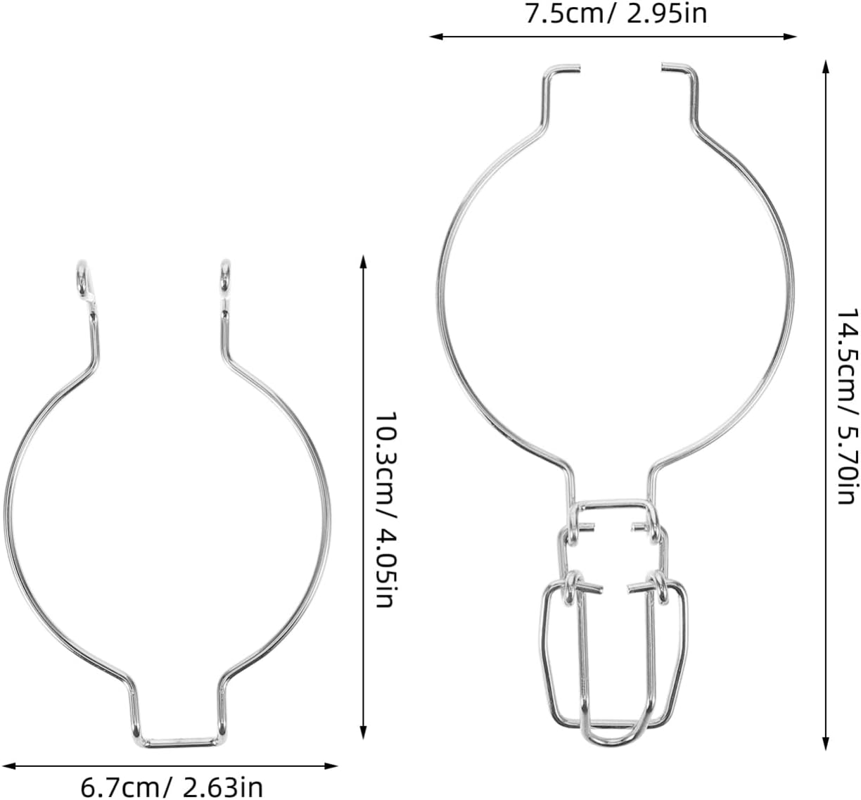 HOLIDYOYO Glass Jar Wire Clamp 10pcs Silver Stainless Steel