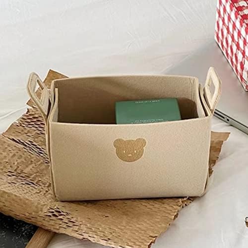 Felt Bear Storage Basket for Home