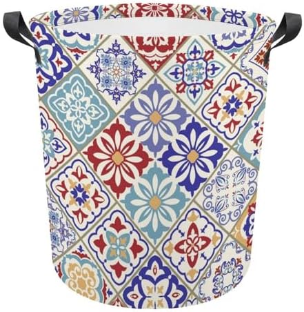 Colorful Patchwork Laundry Basket