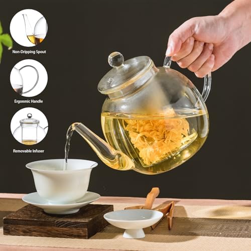 1530ml Glass Teapot with Infuser
