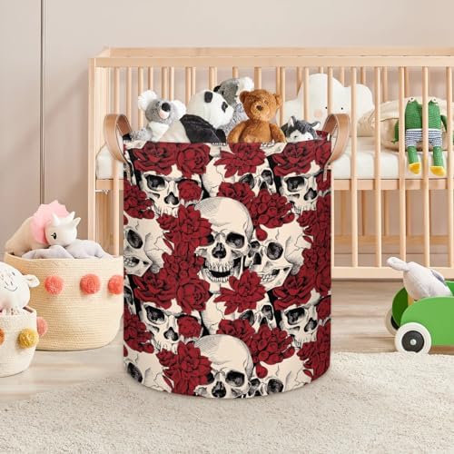 Gothic Sugar Skull Laundry Basket