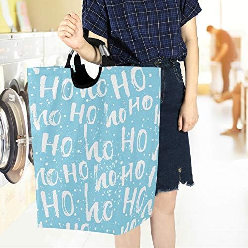 visesunny Large Capacity Laundry Hamper Basket with Blue Pattern