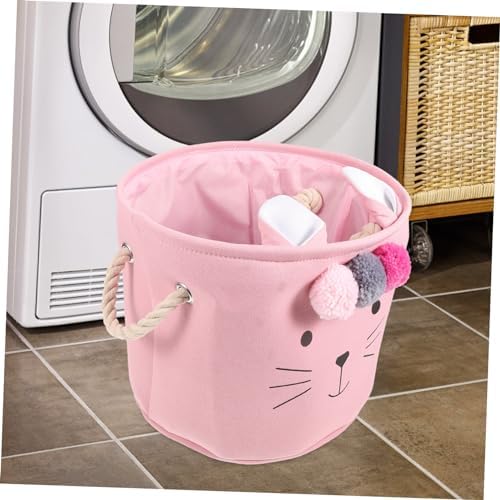 Yardenfun Baby Laundry Hamper with Handle Collapsible Storage Basket for Nursery