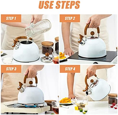 Ergonomic Whistling Tea Kettle with Handle for Easy Use