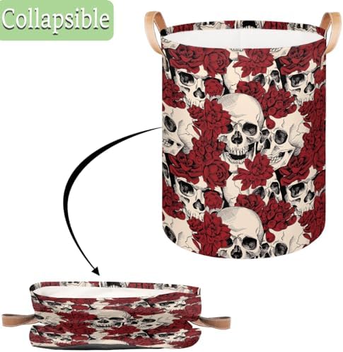 Gothic Sugar Skull Laundry Basket