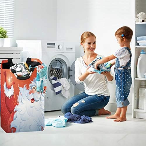 Visesunny Large Christmas Collapsible Laundry Basket with Handle