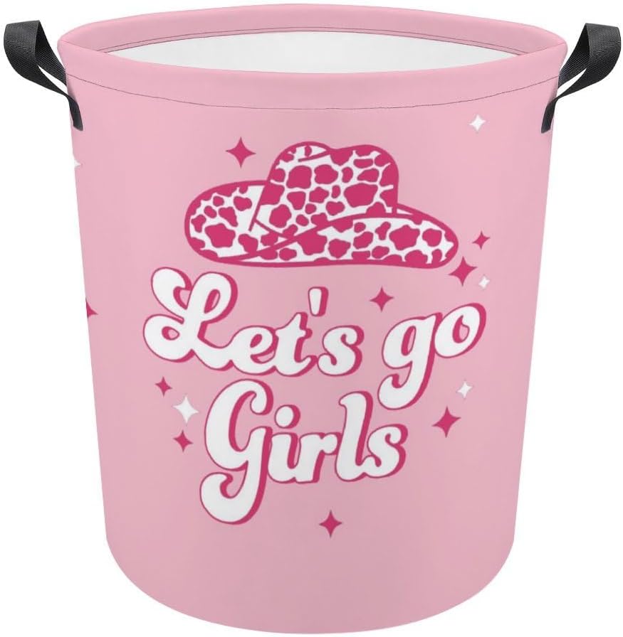 Perfect Size for Kids Pink West Cowgril Laundry Hamper