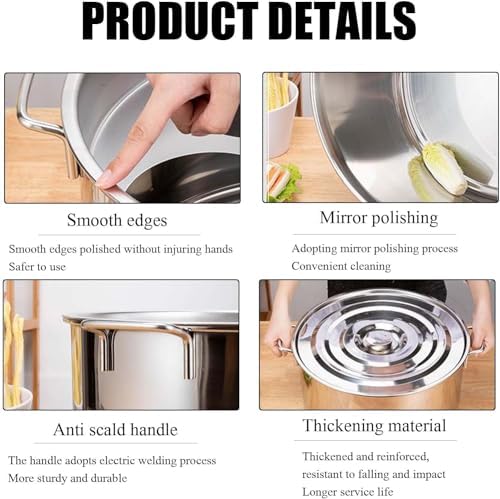 Stainless Steel Pasta Multi-Purpose Pot steamer with Basket and Lid