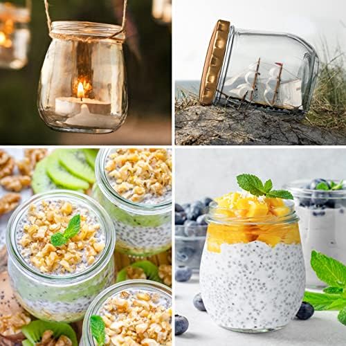 VERONES 40 Pack 6 oz Mason Jars with Lids