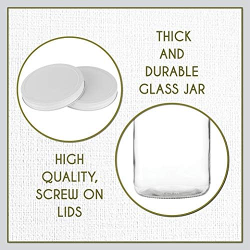 Sturdy Glass Jar with Lid for Fermenting Canning and Preservation - 1 Gallon
