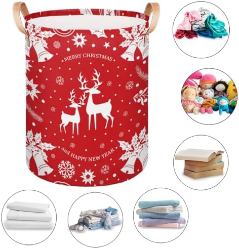 Heavy Duty Christmas Deer Collapsible Laundry Basket