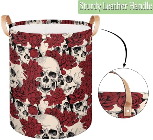 Gothic Sugar Skull Laundry Basket