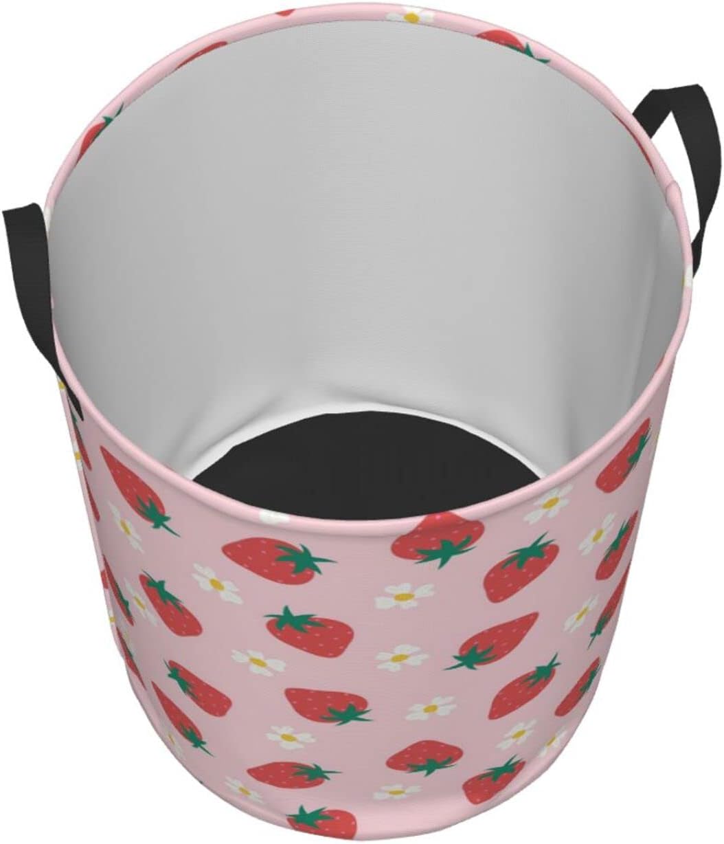 Strawberry Collapsible Laundry Hamper - Easy to Carry Storage Solution