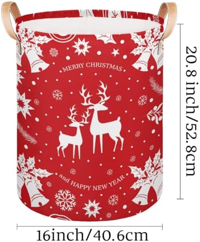 Heavy Duty Christmas Deer Collapsible Laundry Basket
