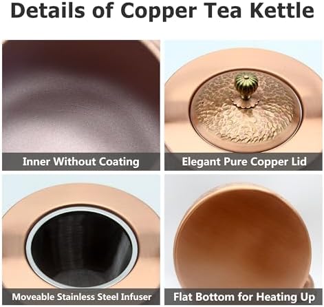 Sturdy Durable Copper Tea Pot