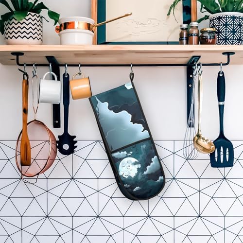 P Rising Halloween Bats Double Oven Mitts